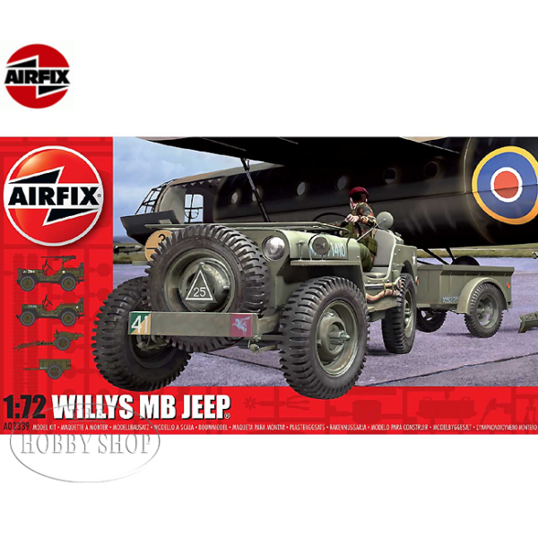 Airfix 1/72 Willys British Airbourne Jeep & Trailer
