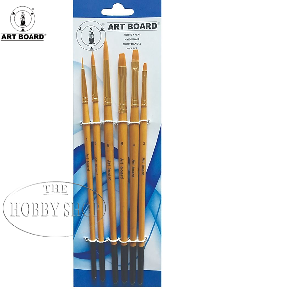 Taklon Paint Brush Set B (6 pieces)