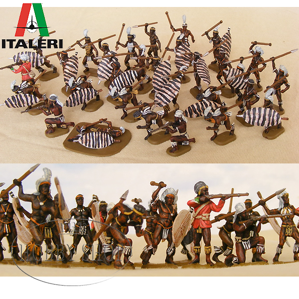 Italeri 1/72 Zulu Warriors Zulu War 1879 (x48)