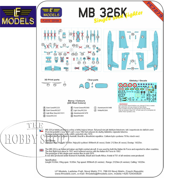 LF Models 1/72 MB-326K Impla With SAAF Decals