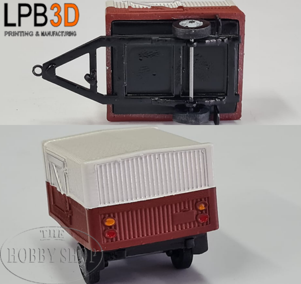 LPB3D 1/87 HO SAR SAS Bus Trailer (Kit)