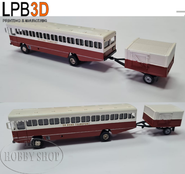 LPB3D 1/87 HO SAR SAS Bus Trailer (Kit)