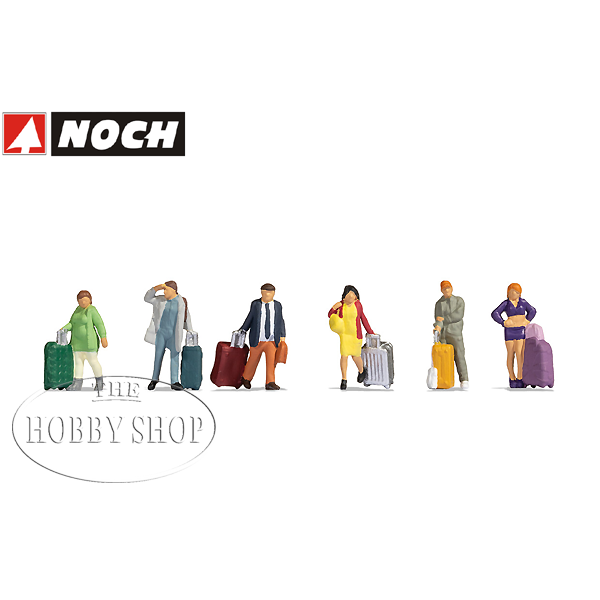 Noch HO Passengers Standing/Walking