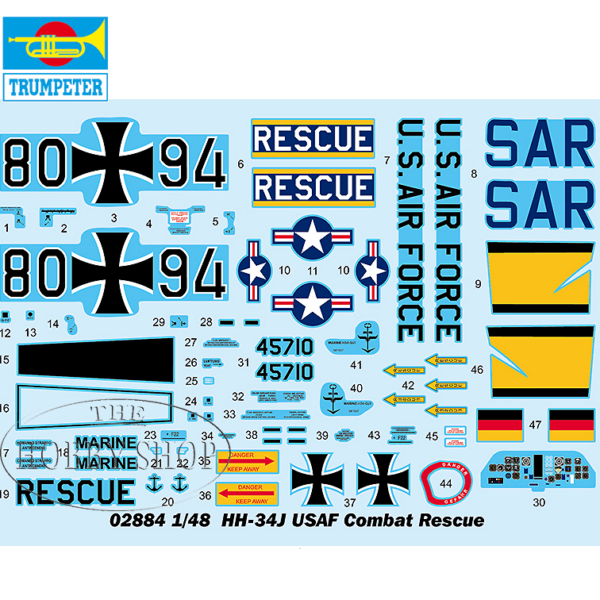 Trumpeter 1/48 HH-34J USAF Combat Rescue