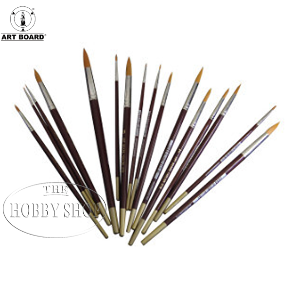 Round Paint Brushes From Size 0000 - 12