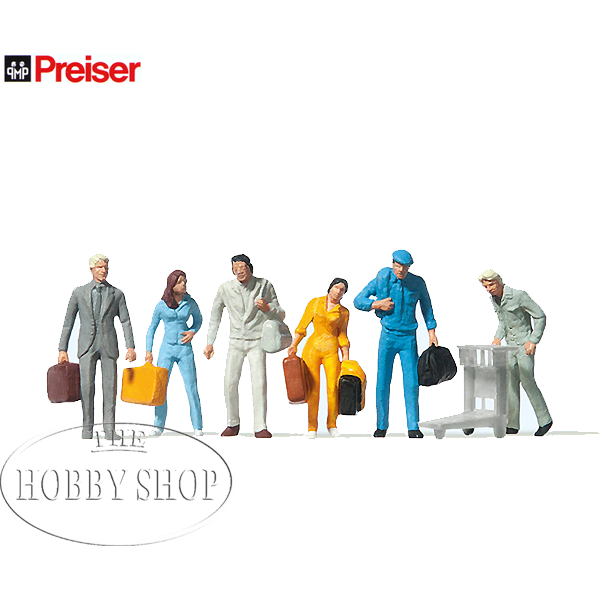 Preiser 1/87 HO Walking Passengers (x6)