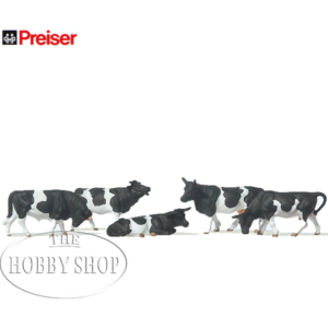 Preiser 1/87 HO Cows Black & White (x5)
