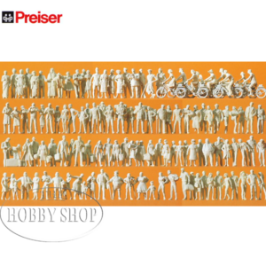 Preiser 1/87 HO Passengers & Passers-by 120 Unpainted Figures