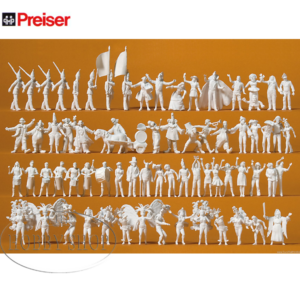 Preiser 1/87 HO Carnival & Circus 68 Unpainted Figures