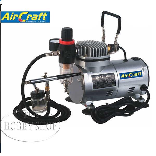 AirCraft Compressor With Airbrush Set Incl Airhose