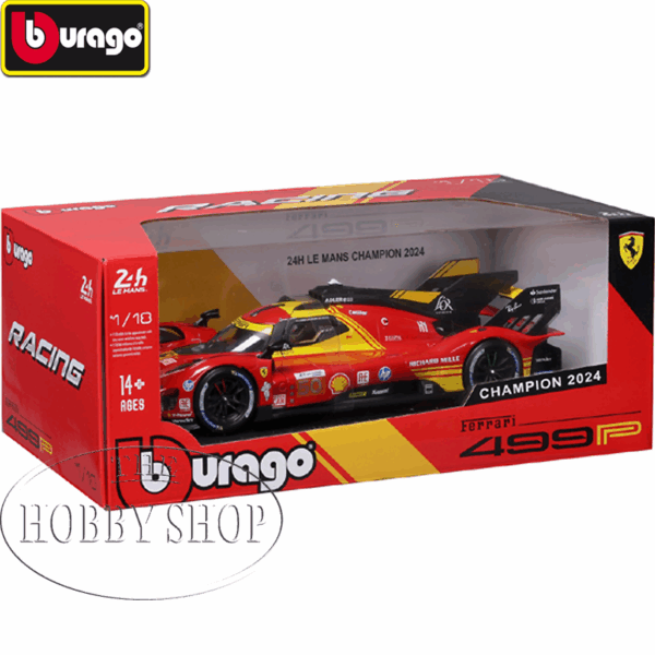 Burago 1/18 Ferrari Racing 499P LM Hypercar 2024