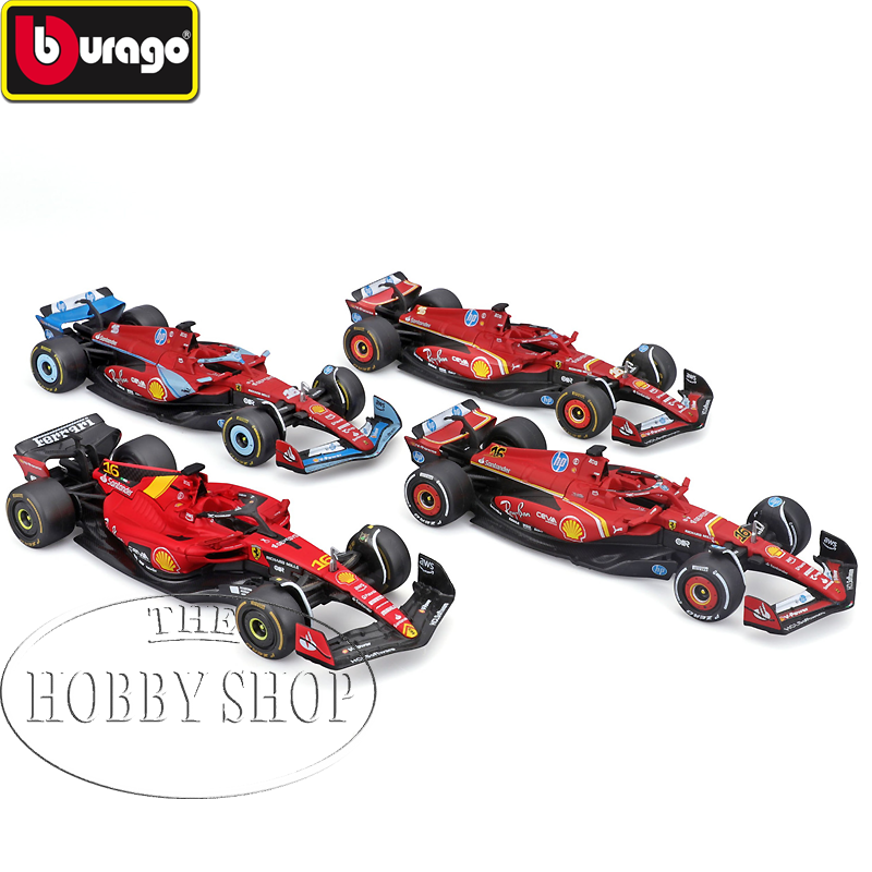 Burago 1/43 Ferrari F1 4-Pack Charles Leclerc - The Hobby Shop