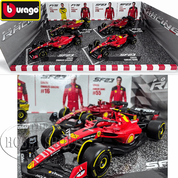 Burago 1/43 Ferrari F1 4-Pack Charles Leclerc