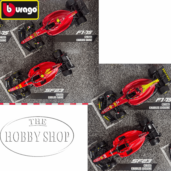 Burago 1/43 Ferrari F1 4-Pack Charles Leclerc