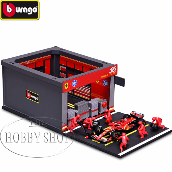 Burago 1/43 Ferrari F1 SF-24 2024 Pit Pass Set