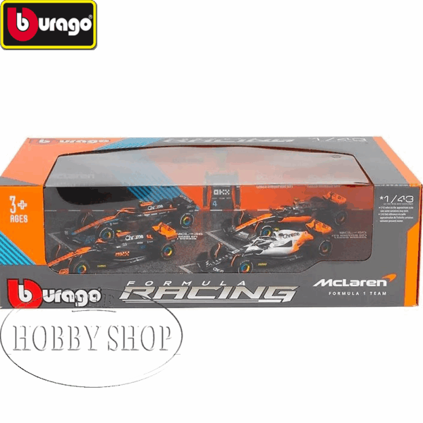 Burago 1/43 McLaren F1 4 Pack Lando Norris