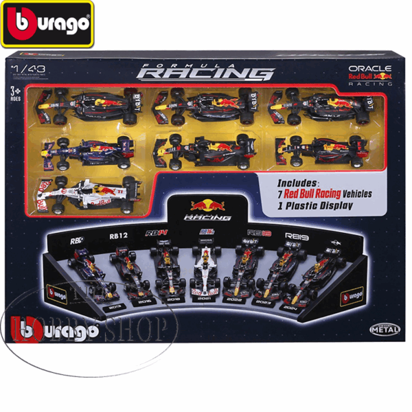 Burago 1/43 Red Bull F1 Delux Gift Set