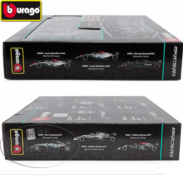 Burago 1/43 Mercedes F1 Delux Gift Set