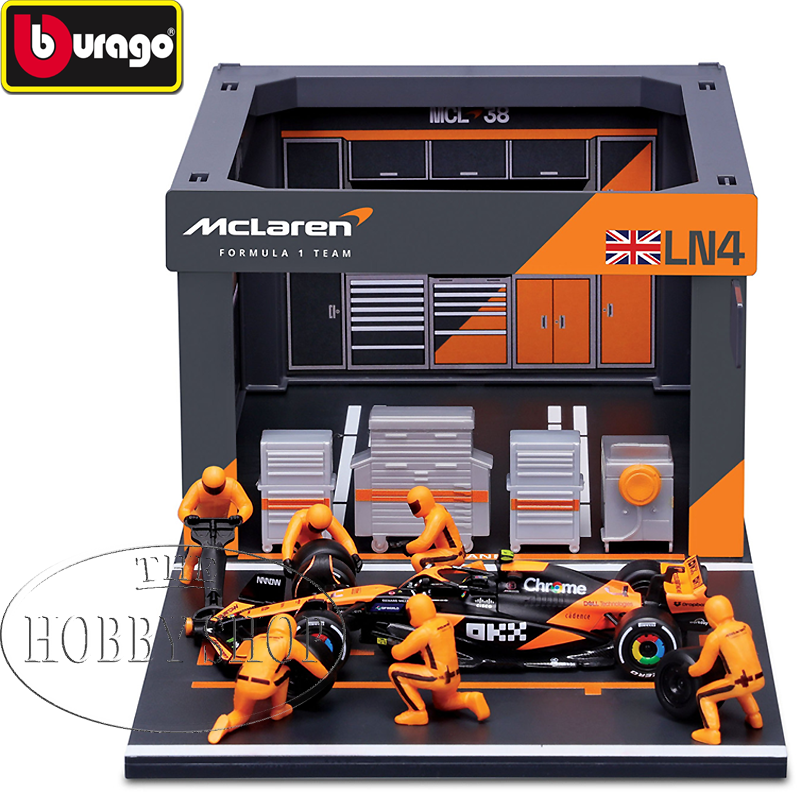 Burago 1/43 McLaren F1 MCL38 2024 Pit Pass - The Hobby Shop