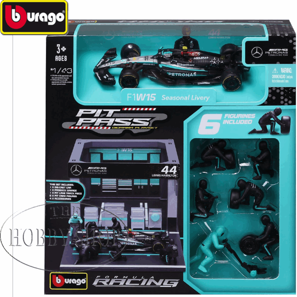 Burago 1/43 Mercedes F1 W15 2024 Pit Pass