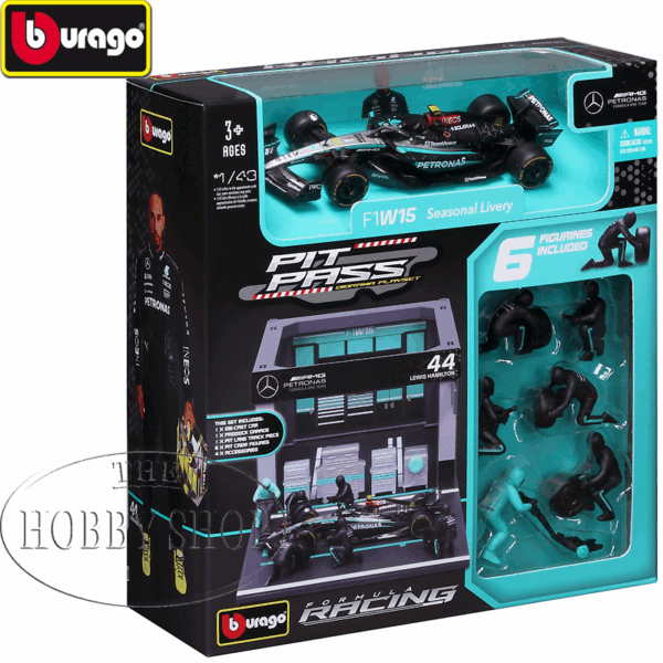 Burago 1/43 Mercedes F1 W15 2024 Pit Pass