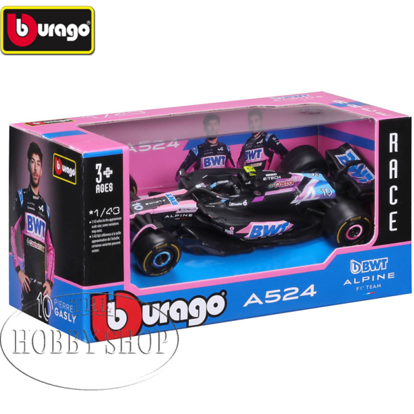 Burago 1/43 Alpine BWT F1 A524 2024 #10 Pierre Gasly