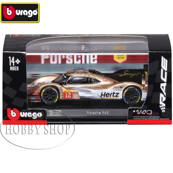 Burago 1/43 Hertz Team Jota Porsche 963 LMH