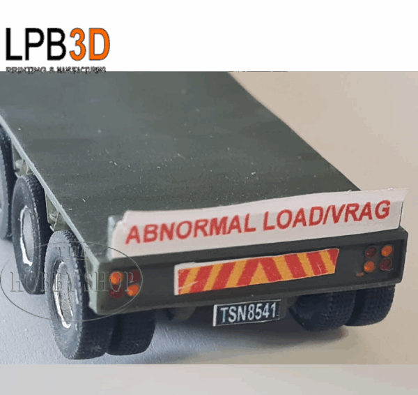 LPB3D 1/87 HO Gooseneck Lowbed Trailer Ready To Run