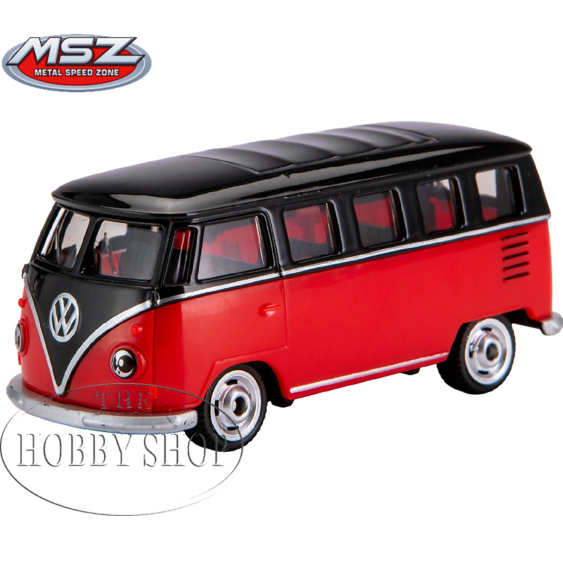 MSZ 1/54 Volkswagen VW T1 Bus Red/Black - The Hobby Shop
