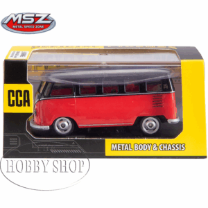 MSZ 1/54 Volkswagen VW T1 Bus Red/Black - The Hobby Shop