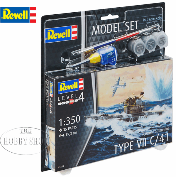 Revell 1/350 Starter Set German submarine VII C/41