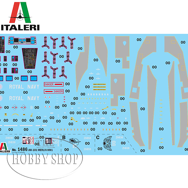 Italeri 1/72 AW101 Merlin HM.1 Helicopter