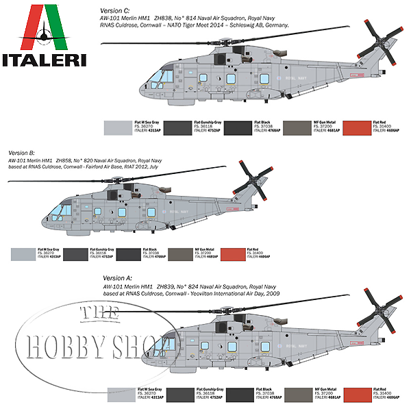 Italeri 1/72 AW101 Merlin HM.1 Helicopter
