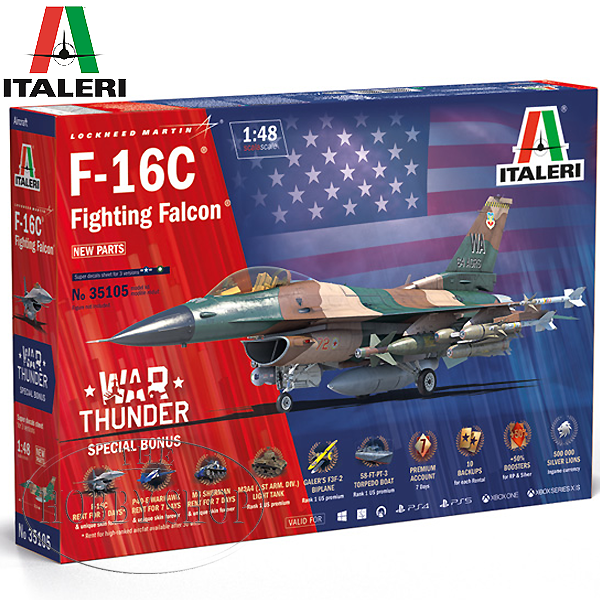 Italeri 1/48 F-16C Fighting Falcon (New Parts)