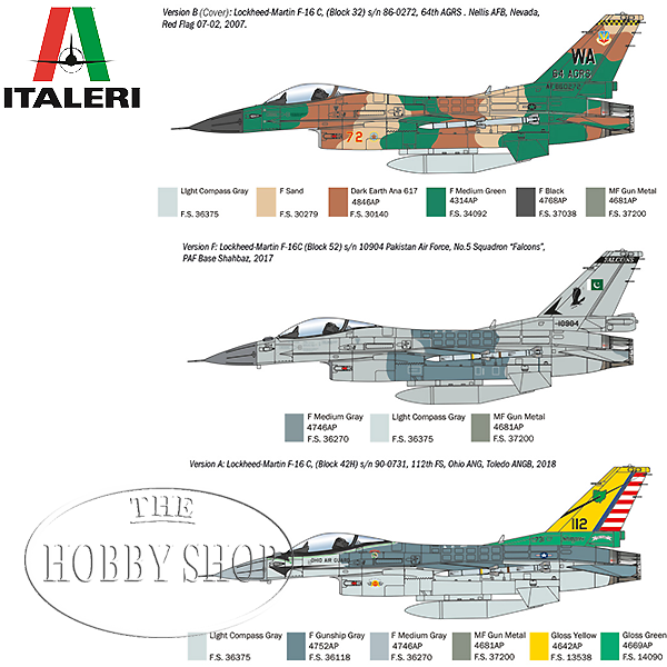 Italeri 1/48 F-16C Fighting Falcon (New Parts)