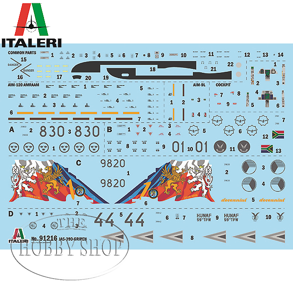 Italeri 1/72 JAS-39D Gripen Twin Seater with SAAF Decals