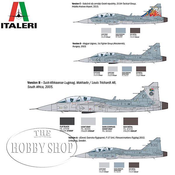 Italeri 1/72 JAS-39D Gripen Twin Seater with SAAF Decals