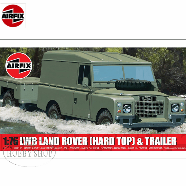 Airfix 1/76 LWB Land Rover (Hard Top) & Trailer