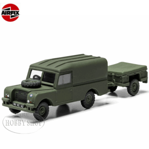 1/76 LWB Land Rover (Hard Top) & Trailer