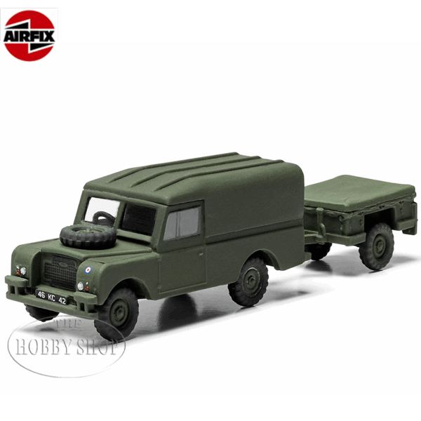 1/76 LWB Land Rover (Hard Top) & Trailer