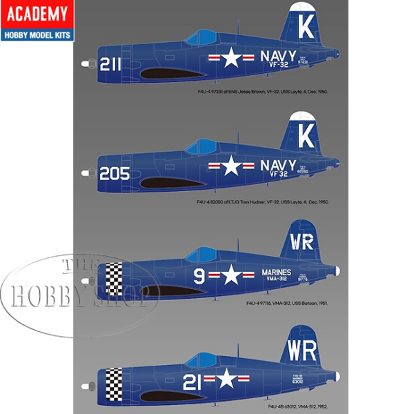 Academy 1/48 USN F4U-4 Corsair Battle of Jangjin Resovoir