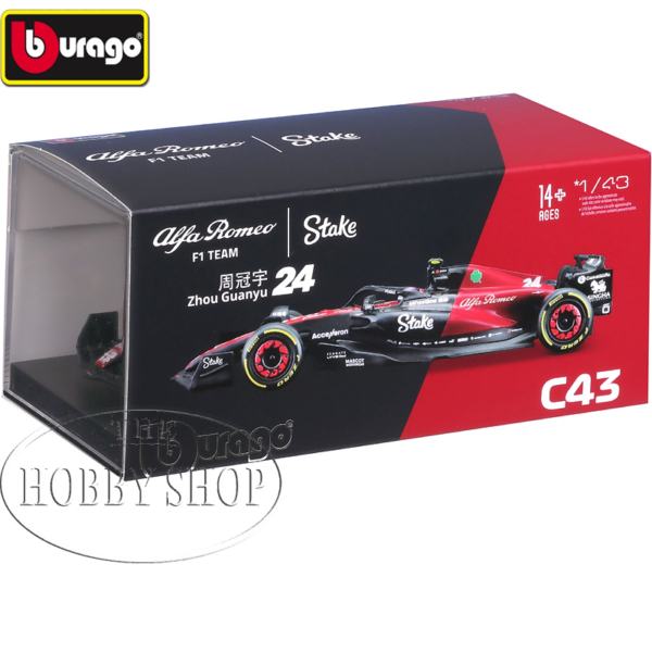 Burago 1/43 Alfa Romeo F1 C43 with Helmut Zhou Guanyu