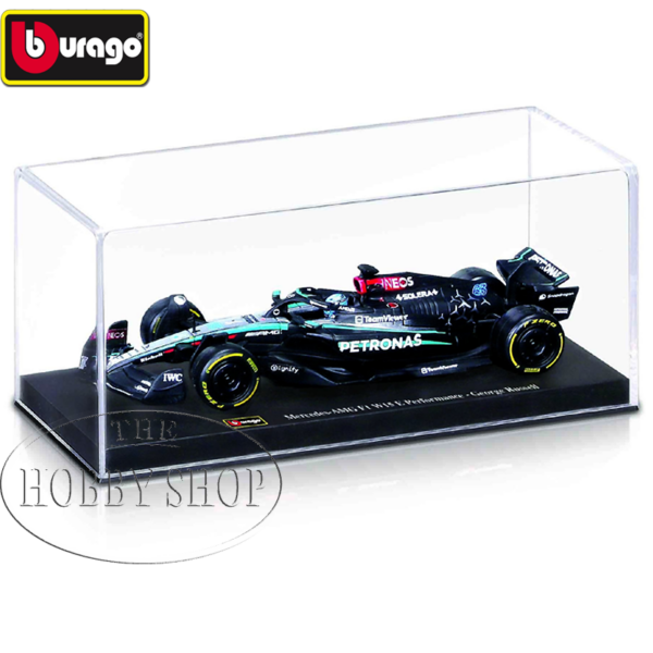 Burago 1/43 Merceded AMG F1 W15 2024 with Helmut George Russell Burago 1/43 Merceded AMG F1 W15 2024 with Helmut George Russell