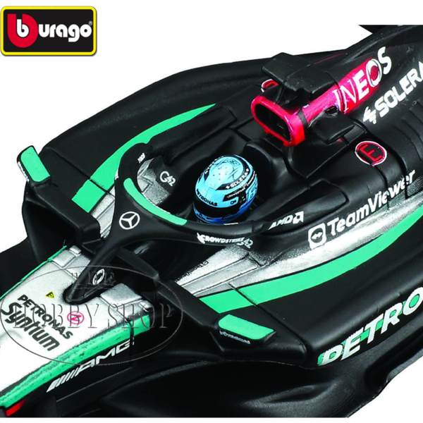 Burago 1/43 Merceded AMG F1 W15 2024 with Helmut George Russell Burago 1/43 Merceded AMG F1 W15 2024 with Helmut George Russell