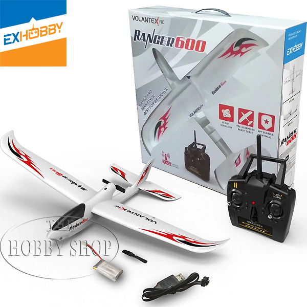 R/C Ranger 600 Brushed 3 Channel Glider with Battery & USB Charger R/C Ranger 600 Brushed 3 Channel Glider with Battery & USB Charger