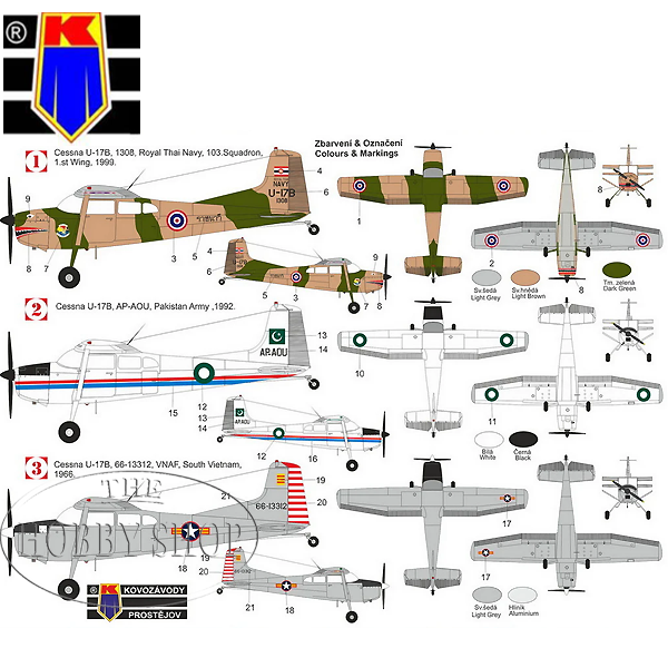Kovozavody Prostejov 1/72 Cessna U-17B Asian Users NEW 2025 Edition