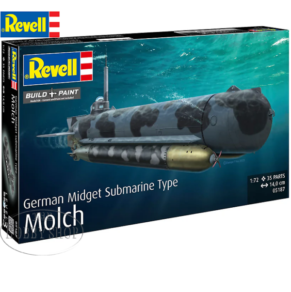 Revell 1/72 German Midget Submarine Type Molch Revell 1/72 German Midget Submarine Type Molch