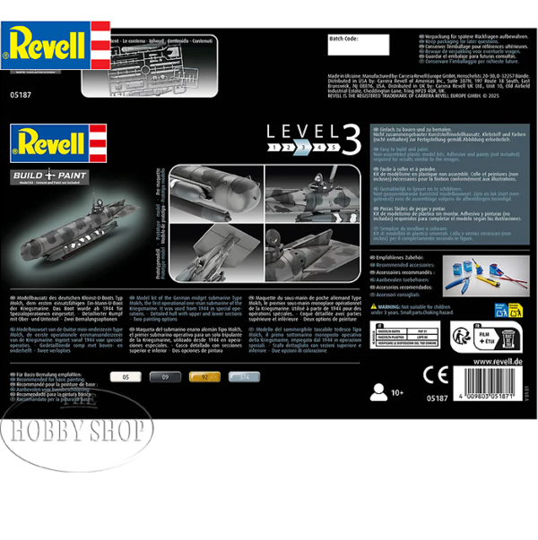 Revell 1/72 German Midget Submarine Type Molch Revell 1/72 German Midget Submarine Type Molch