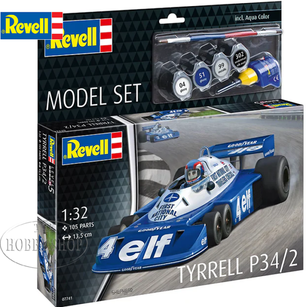 Revell 1/32 Tyrrell P34/2 F1 Set incl Paints. Brush. Glue