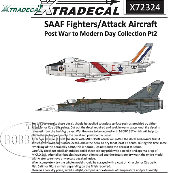 SAAF Decals Fighters & Attack Aircraft